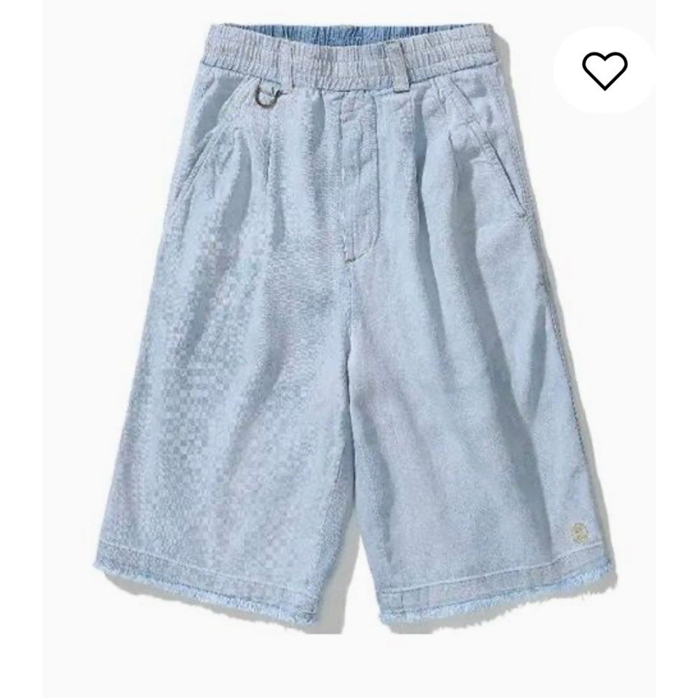 Drew House LIGHTWEIGHT DENIM CHURCH SHORTS Light Indigo Size XS ….b35